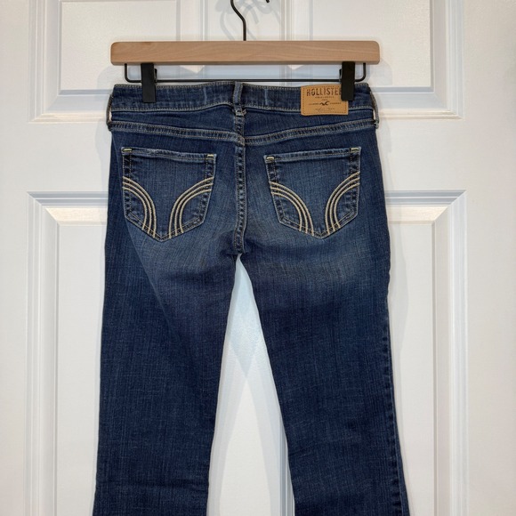Hollister Low Rise Bootcut Jeans Dark Wash Denim Size 0R - Picture 5 of 6